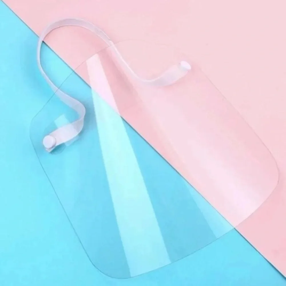 Plastic Full Face Mask Snaps On Sides Cotton Straps
